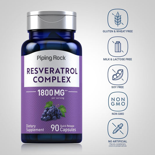 resveratrol 1800mg 90 cápsulas Ultra potente