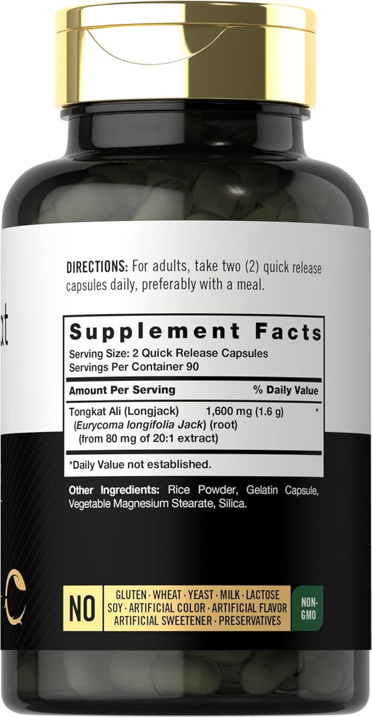 Tongkat Ali Longjack 1600mg 180 Capsulas