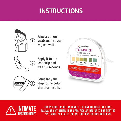 Tiras Reactivas Medidoras Ph Vaginal 100 Unds Nutrablast