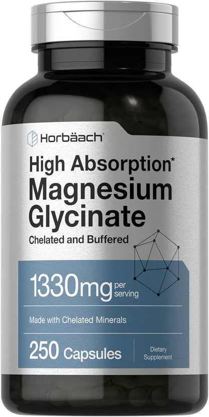 Glicinato de magnesio quelado 1330mg 250 cápsulas