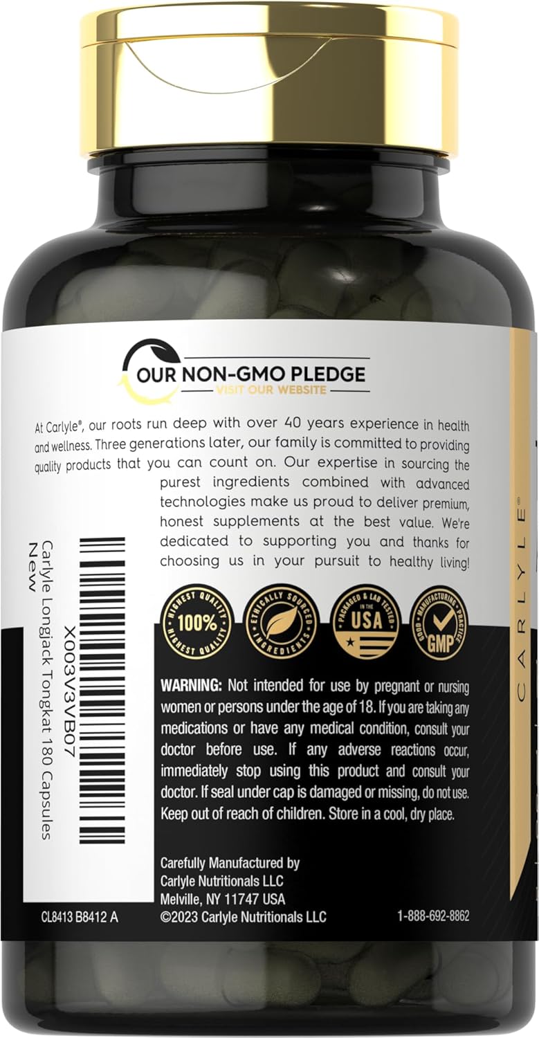 Tongkat Ali Longjack 1600mg 180 Capsulas