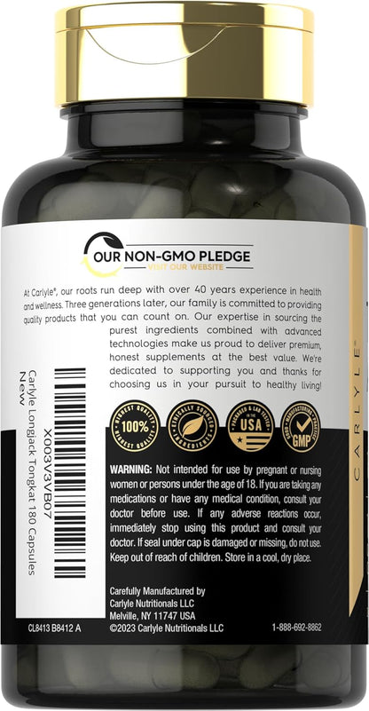 Tongkat Ali Longjack 1600mg 180 Capsulas