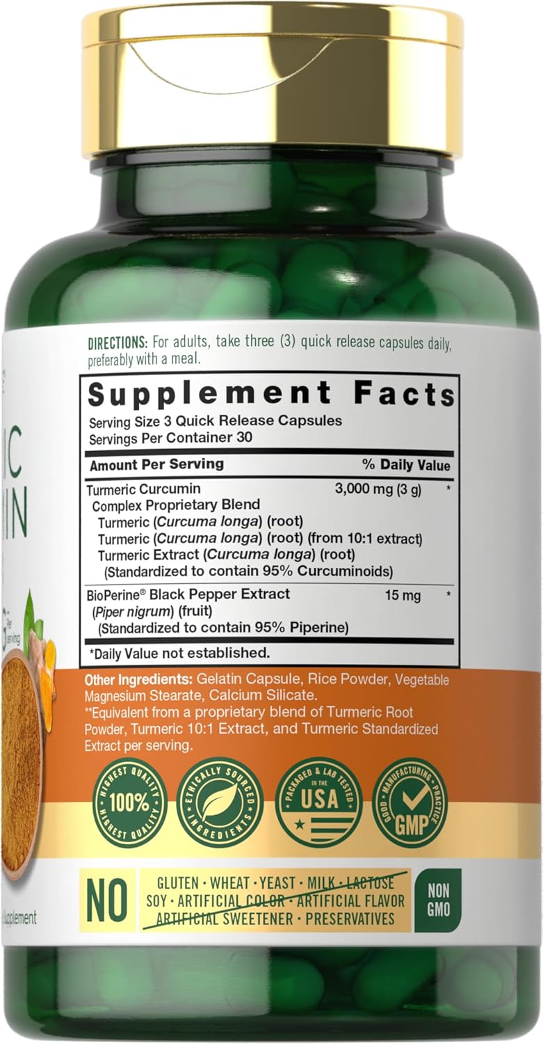 Curcuma Curcumin Turmeric 3000mg 90 Capsulas