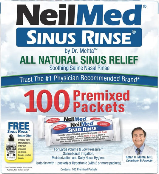 Neilmed Sinus Rinse Kit Completo De Enjuague Nasal X100