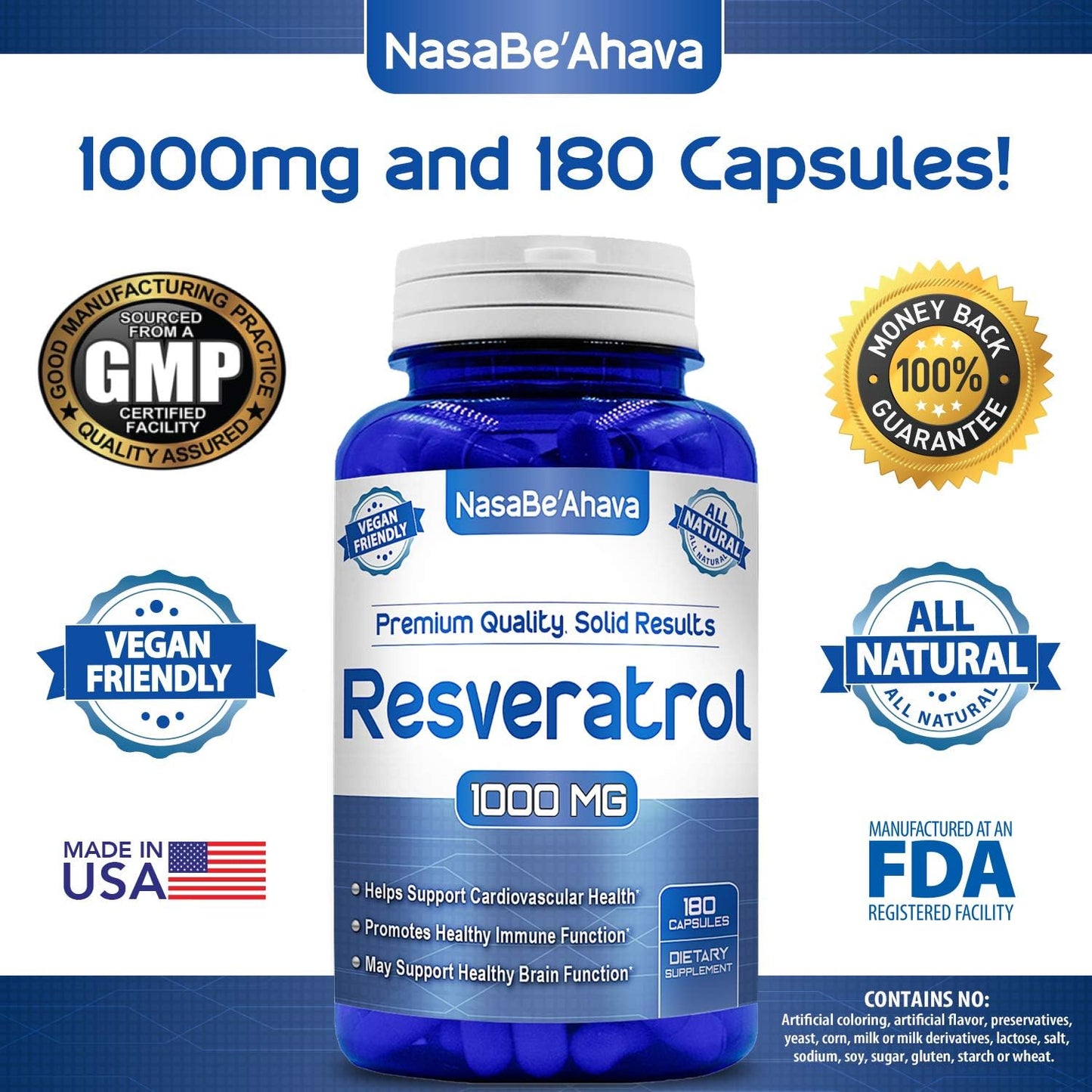 RESVERATROL 1000 MG NUSAPURE
