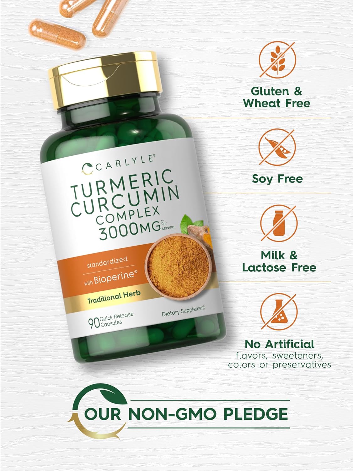 Curcuma Curcumin Turmeric 3000mg 90 Capsulas