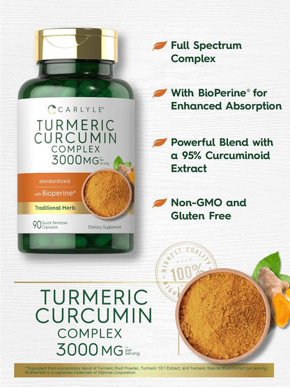 Curcuma Curcumin Turmeric 3000mg 90 Capsulas