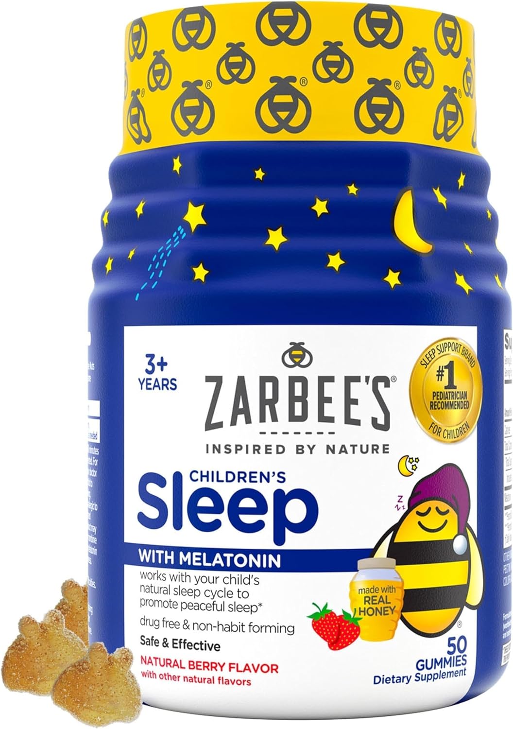 Suplemento de melatonina en gomitas para niños