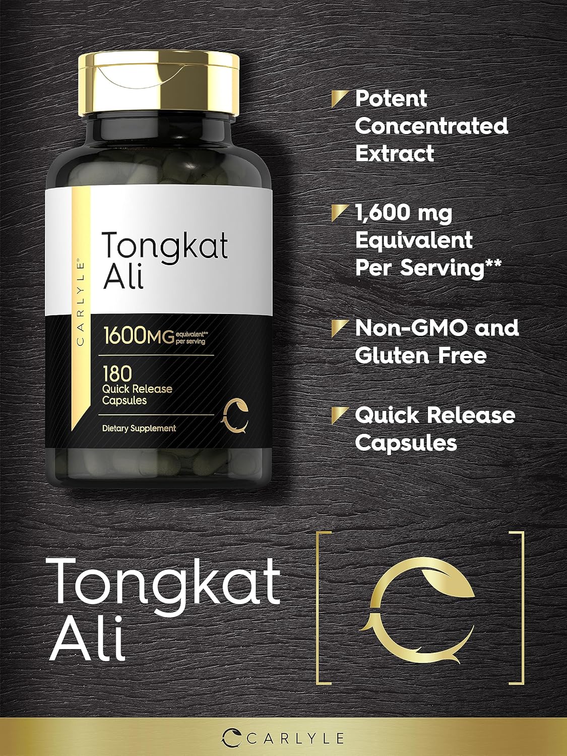 Tongkat Ali Longjack 1600mg 180 Capsulas