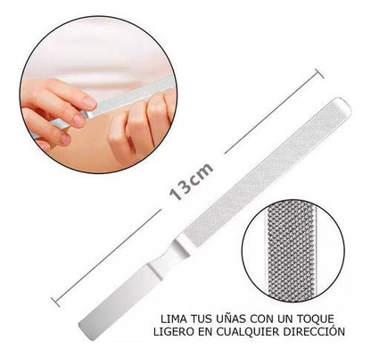 Set Para Uñas Encarnadas Kit De Manicure Pedicure 12 Piezas