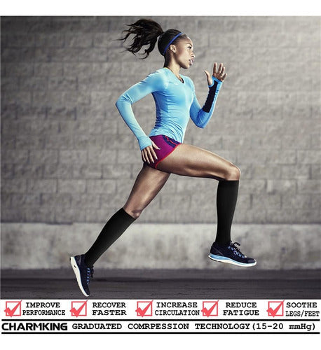 Media Compresión Anti Varices Circulación 15-20 Mujer Hombre blanca