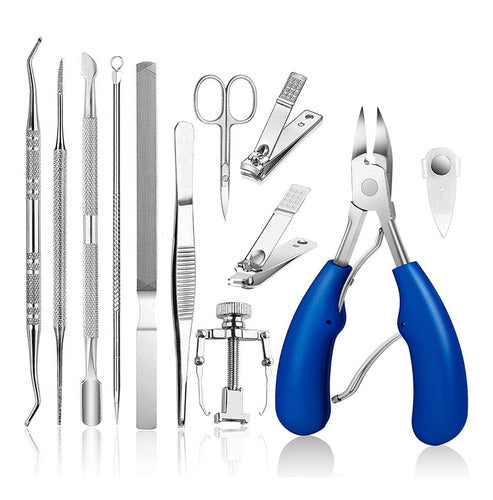 Set Para Uñas Encarnadas Kit De Manicure Pedicure 12 Piezas