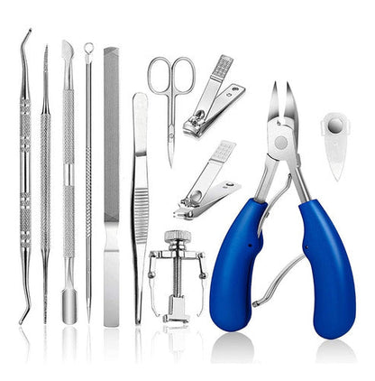 Set Para Uñas Encarnadas Kit De Manicure Pedicure 12 Piezas