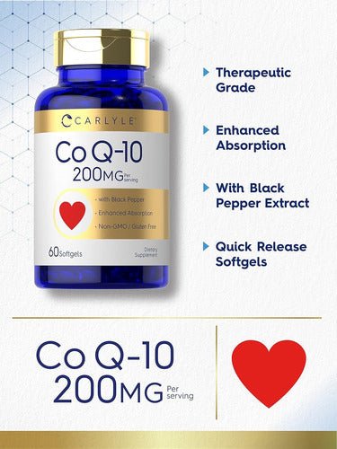 COENZIMA COQ10 200 MG ULTRA POTENCIA CARLYLE