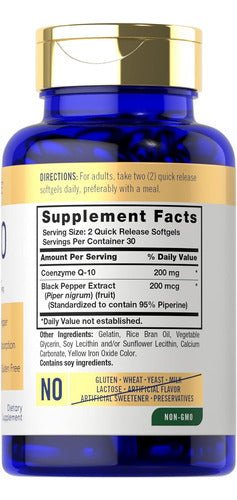 COENZIMA COQ10 200 MG ULTRA POTENCIA CARLYLE