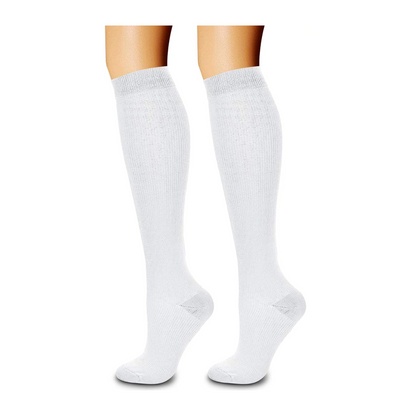 Media Compresión Anti Varices Circulación 15-20 Mujer Hombre blanca