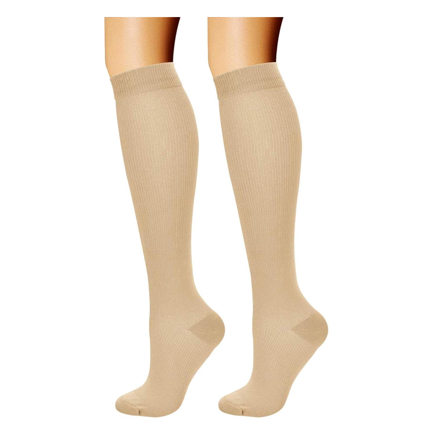 Media Compresión Anti Varices Circulación 15-20 Mujer Hombre beige