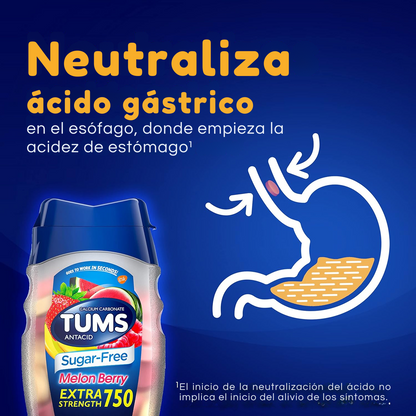 ANTIÁCIDO TUMS SIN AZUCAR 80 TABLETAS
